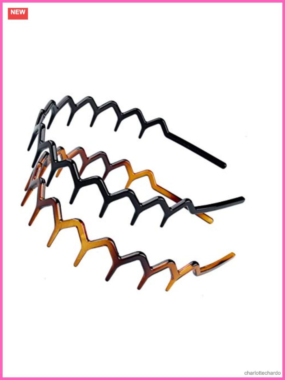 KALIYOTO Zig Zag Headbands Recycled Plastic Wavy Hair Band with Teeth for Women